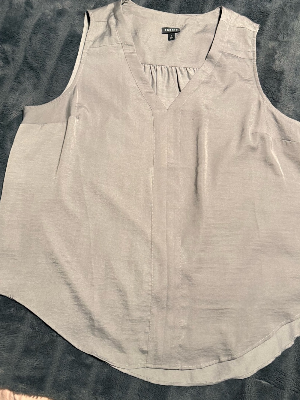 torrid Light Gray Sleeveless V-Neck Camisole